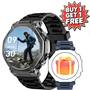 Father day gift SIMSONLAB GPS Outdoor Wearable Smart Watch, LED Flashlight, 1200mAh Large Battery for Long Endurance, 1ATM Daily Waterproof, Type-C Emergency Reverse Charging, Multiple Sports Modes with Practical Functions, Interactive Device for Adults