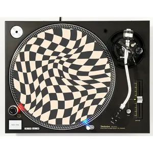 DJ Black and Cream #1 Vinyl Memorabilia 12" inch Slip Mat Turntable Slipmat DJ Platter Pad