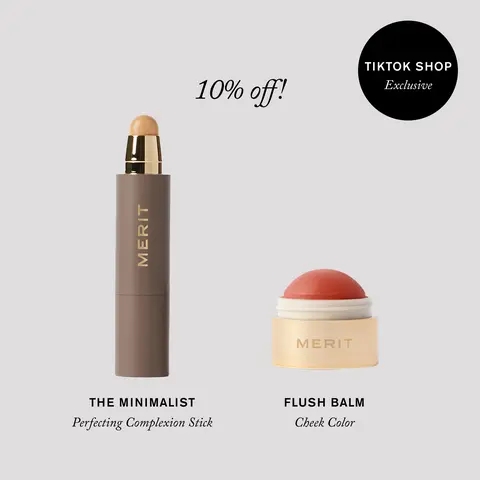 MERIT The Flushed & Flawless Duo - The Minimalist Complexion Stick & Cream Tint Blush