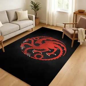 Popular TV series G-Game of T-Thrones Floor Mat Soft Thickened Flannel Door Mat Non-Slip Living Room Rug Home Decor Home Decorative Rugs
