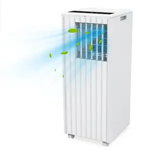 8000 BTU Portable Air Conditioner for 350 Sq.Ft Rooms, 3-In-1 Quiet Floor Standing AC Unit with Fan Dehumidifier, LED Touch Control Remote Sleep Mode 24H Timer for Home Bedroom Office