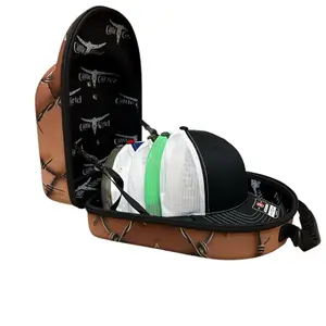 Baseball Cap Organizer Storage with Handle Zipper and Cover Lightweight and Portable Hat Organizer for up to 6 Hats Max Compact Design