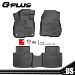 G-PLUS Floor Mats Compatible with Honda CR-V 2017-2022, Compatible with Honda CR-V Hybrid 2017-2022 TPE Floor Liners 3 Piece Black