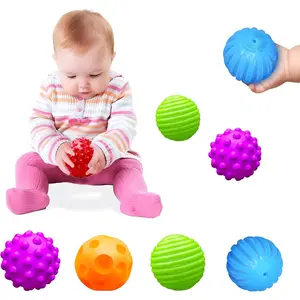 Toys for Babies 3 Months+, Baby Balls 3 to 12 Month for Babies & Toddlers 3M+, Textured Multi Ball Set Colorful & Soft Squeezy Sensory Toys. Stress Relief Balls for Infant (4 Pack)