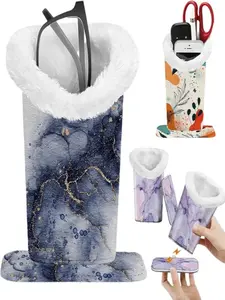 Sturdy Eyeglass Case with Soft Plush Lining and Stable Magnetic Base, Portable Sunglasses Box with Faux Leather Cover, Lens Protector