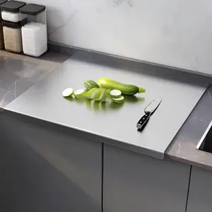 304 Stainless Steel Cutting Board – Stainless Steel Kitchen Chopping Boards Non-Slip, Dishwasher Safe – Ideal for Meat, Vegetables, Fruits, Bread & Baking – Commercial & Home Use (23.6 * 15.7in)