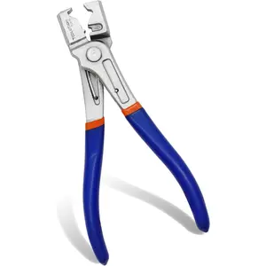 Clic,Clic-R Hose Clamp Pliers - Blue Handle Fully Electroplated  Line Clamp Tool for Ring-Type or Flat-Band Hose Clamps  Water Pipe Locking Pliers (Clic-R Plier)