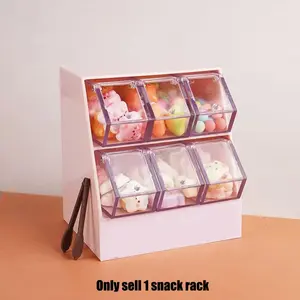 1:12 Scale Dollhouse Snack Storage Rack, Cute Drawer Mini Organizer, Transparent Layers, Unisex Children Toy & Micro Model Decoration