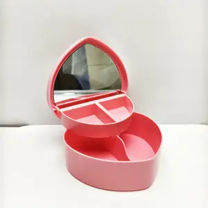 Candy Pink Heart Shaped Jewelry Box DIY Deco Kit with Decoden Glue & Personalized Charms