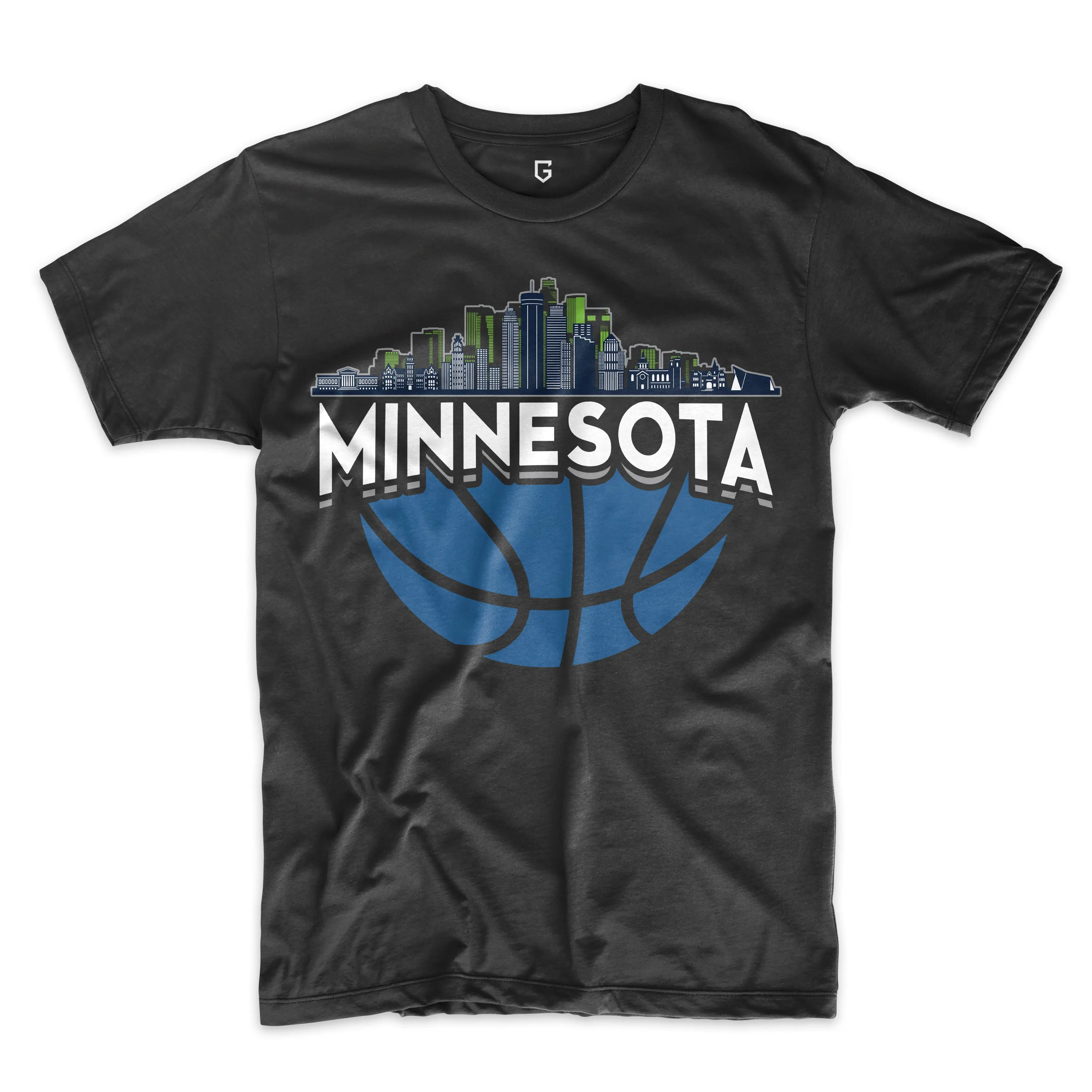 Minnesota Timberwolves Basketball Skyline T-Wolves Men's Wolves T-Shirt