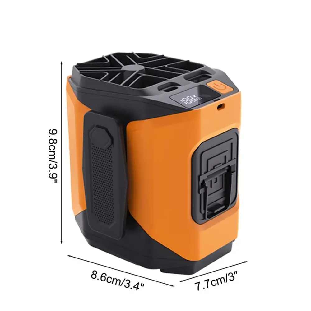 2026 Rechargeable Waist Fan, Wearable Clip-On Cooling Fan with LED Flashlight, Long-Lasting Battery, Strong Airflow for Work, Hiking, Camping, Fishing & Road Trips