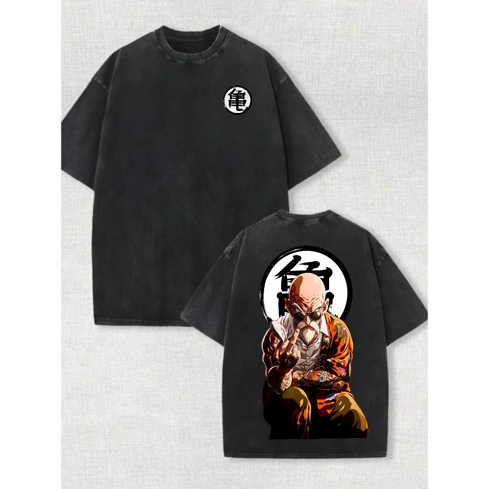 Dragon Ball DBZ Roshi Unisex Summer outfits men streetwear 90s graphic tees cotton Anime tank tops men gifts Outdoorfun