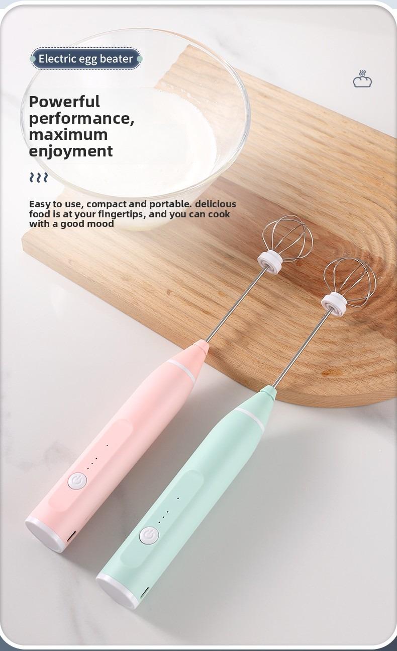 Handheld Milk Frother for Coffee, Rechargeable Electric Whisk with 3 Heads 3 Speeds Drink Mixer Foam Maker For Latte, Cappuccino, Hot Chocolate, Egg, Christmas Gifts，Black Friday Online Event