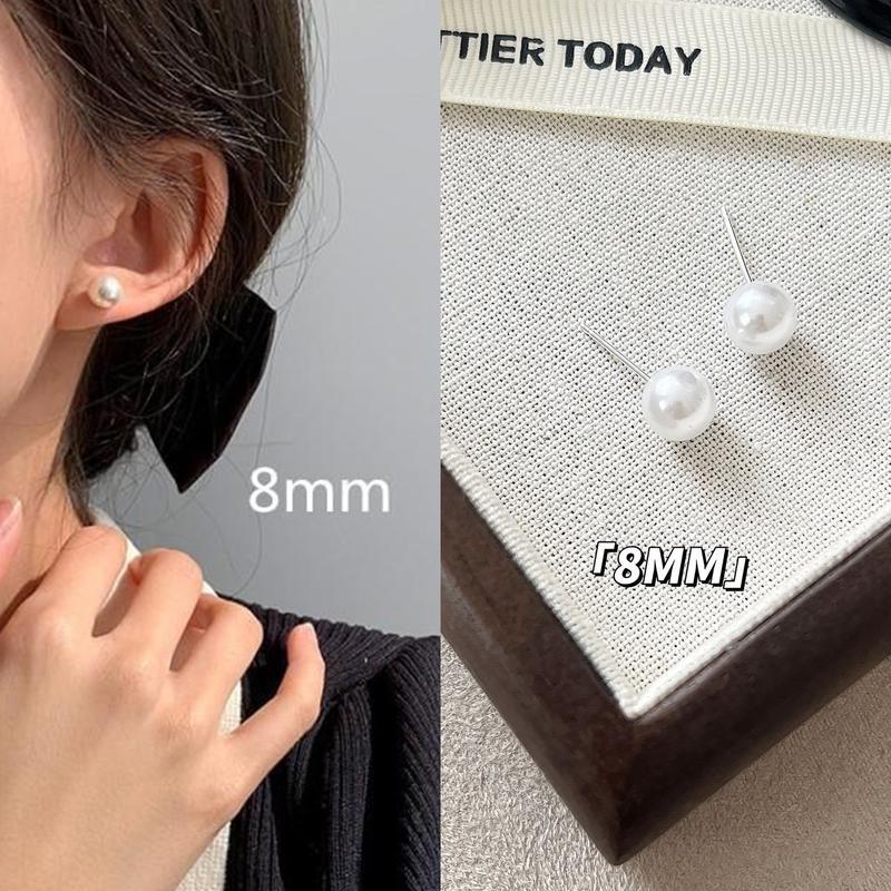 Women's Pearl Stud Earrings High-end SenseElegantEarrings Fashion Niche Simple VersatileAccessories