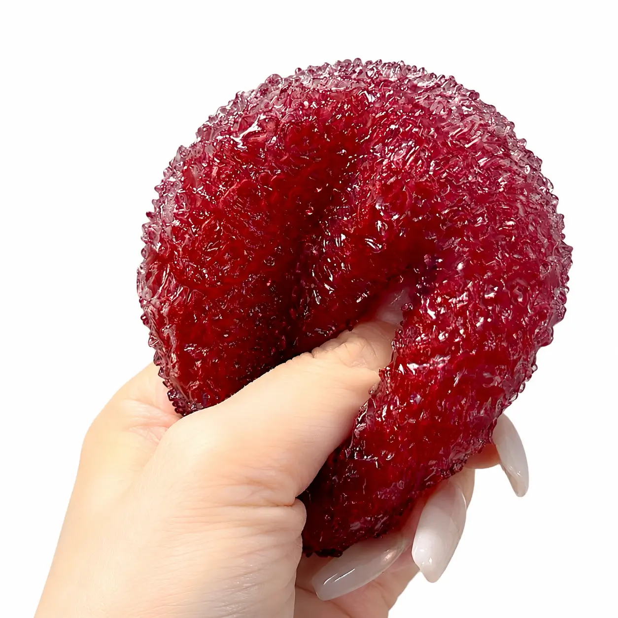 Chiboki Squishy,Yangmei Slushy Ball Squishy , Bayberry Squishy - Moldable non-rebound Waxberry Stress Ball | Soft Squeeze Stress Relief Desktop Ornament for Adults, Portable Office Decompression Decor, Ideal Party Favor & Holiday Mini Gift