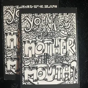 “You Kiss Your Mother With That Mouth? colorable postcard 4.25”x6” LIMITED STOCK