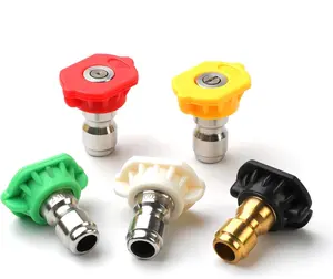 Washer Nozzle Tips 5-Pack, 2.5 GPM (Orifice 2.5), 1/4" Quick Connect, 0° 15° 25° 40° 65° (Soap), Up to 4500 PSI, High Pressure Nozzles