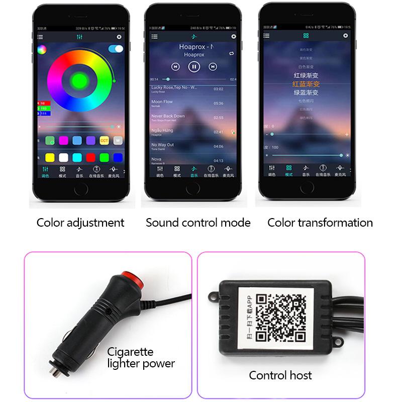 Car Fiber Optic Ambient Light Modified Car Interior Cool Light APP Rhythm Light Car Fiber Optic Ambient Light Modified Car Interior Cool Light APP Rhythm Light