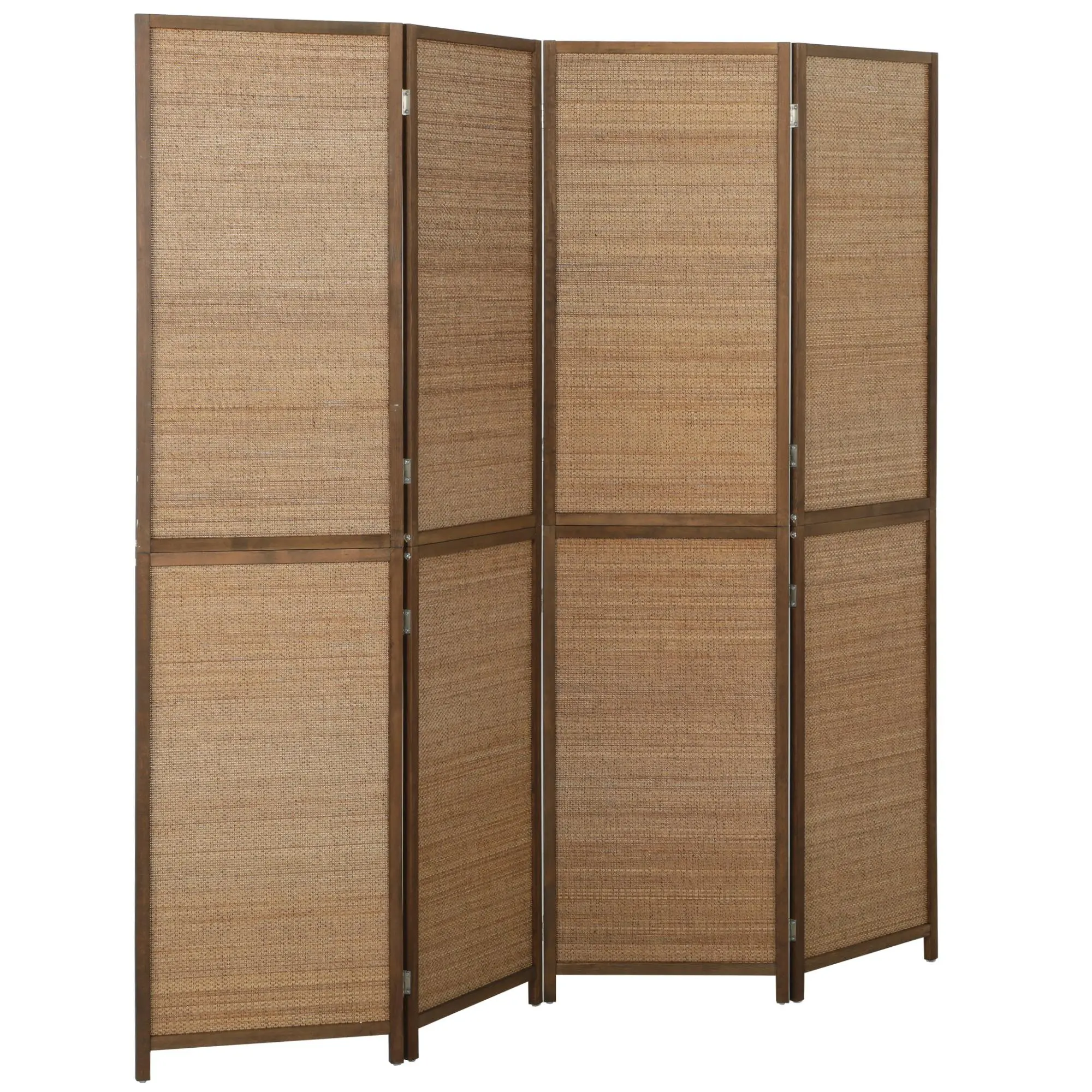 HOMCOM Room Divider, 6 FT Tall Folding Privacy Screen, 4/6 Panel Hand-Woven Bamboo Wall Partition for Room Separation, Portable Boho Freestanding Wall Divider for Bedroom, Home Office, Brown