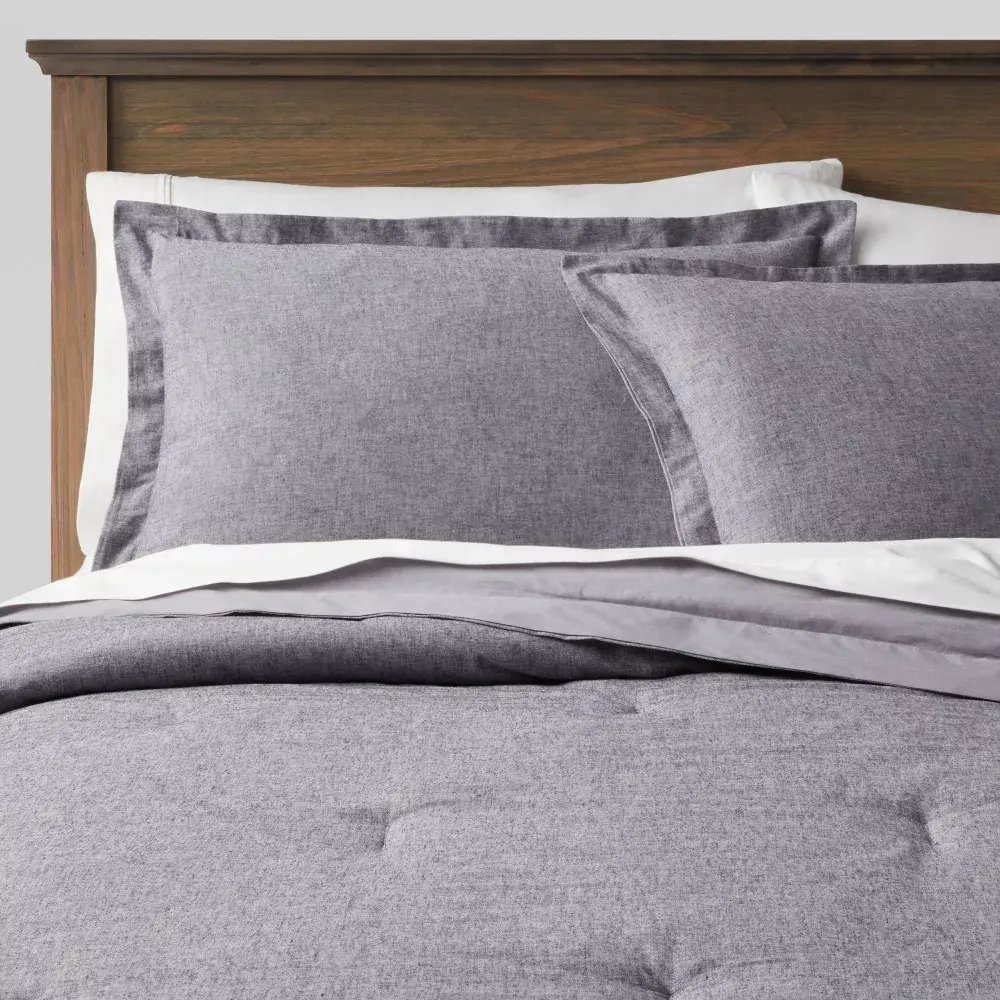 Cotton Linen Chambray Comforter & Sham Set - Threshold