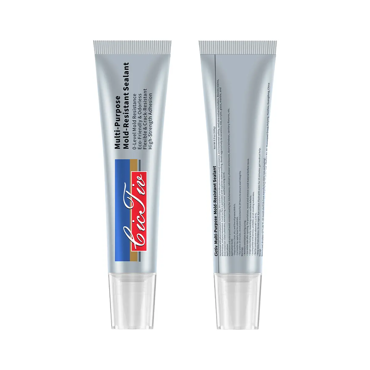 Mold-Resistant Sealant, CICTIV Multi-Purpose Strong Caulk for Indoor and Outdoor, Kitchen, Bathroom, Shower, Sinks, Windows, Floors, Doors, RVs, Roofs, Wood, Automobiles and Boats, etc., Shrinkage-proof, Crack-proof and Water-resistant