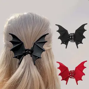 1pc Gothic Punk Bat Wing Hairpin - Elegant Metal Ponytail Accessory for Women, Perfect for Halloween & Christmas Parties, Halloween Hair Accessory | Gothic Punk, Halloween Accessories