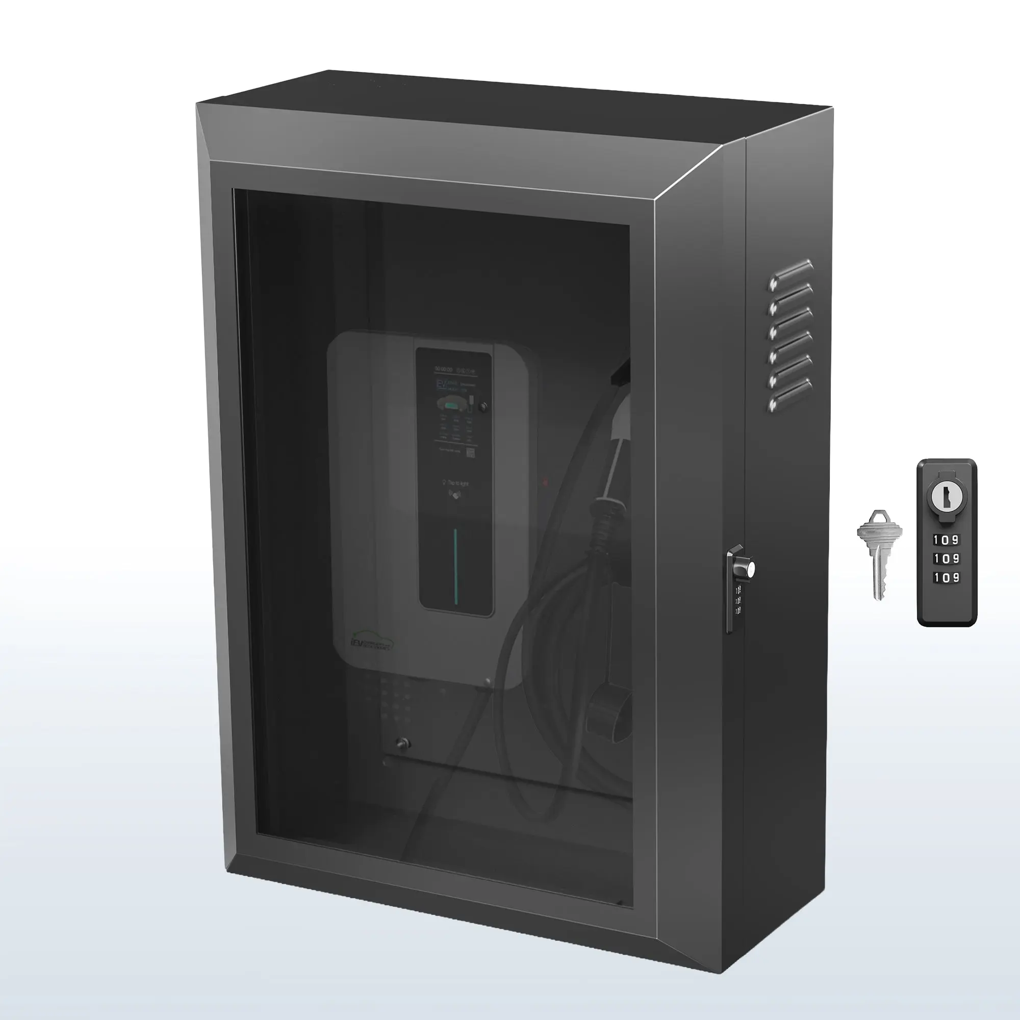 Anti-Theft EV Charger Lock Box, Secure Storage Electronic Safe for Office Stationery & Supplies, Anti Theft Safes
