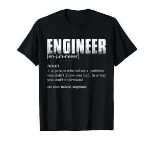 Engineer Definition T Shirt Funny Engineering T-Shirt