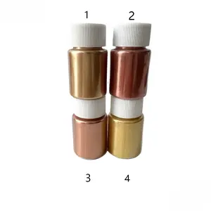 4pcs Gold Mica Powder Set, Jewelry Casting, Epoxy Resin Metallic Pigment, Soap Making, Nail Art, Candle Crafting, DIY Crafts, 10g/bottle