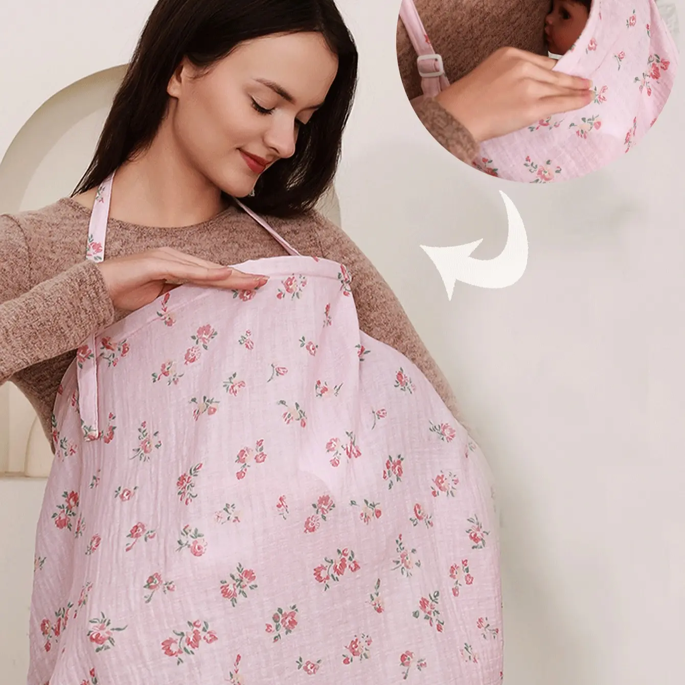 Women's Nursing Towel, Lightweight Breathable Design, Perfect for Maternity, Pregnancy, Postpartum, Mummy, Mom, Daily Essential, Soft and Comfortable, Wrap