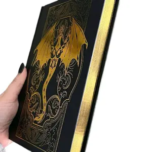 Dragon Journal - Foiled Hardcover with Gilded Edges, Decorative Design, notebook fantasy