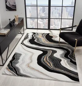 Sam's Rugs Ultra Soft Area Rug - Modern Abstract Design for Indoor Living Room & Bedroom - Stain Resistant, Easy to Clean