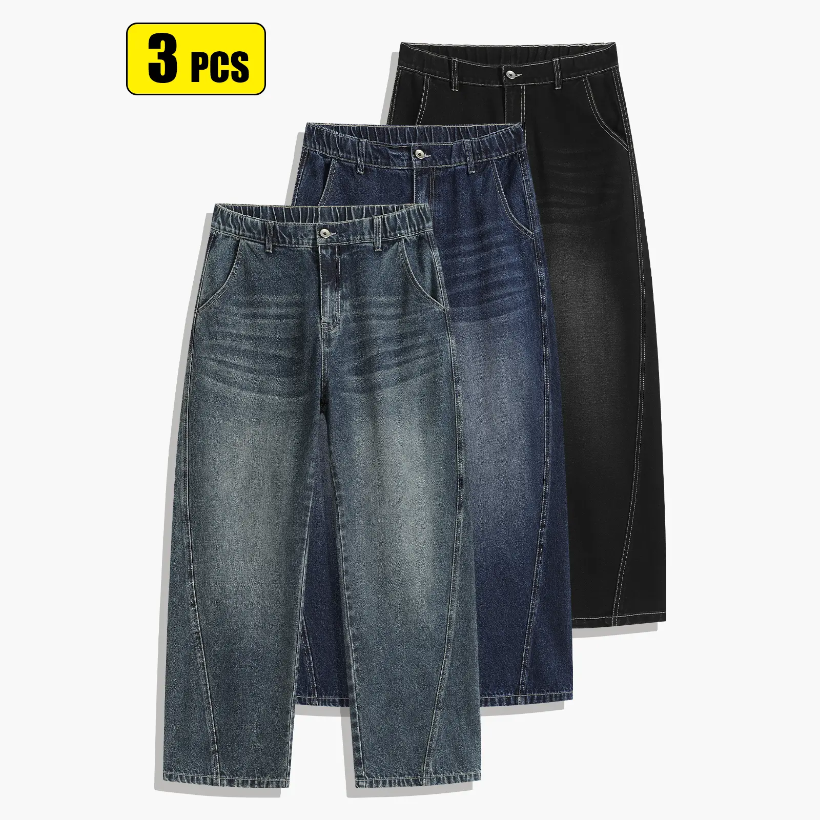 Retro blue + deep blue + black-gray