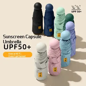 Portable & Lightweight Pocket-Sized Blocking Umbrella, Portable Rain Umbrella - Compact Manual Open/Close, 6-Rib Durable Nylon & Iron Frame, Ergonomic Handle for Daily Use Travel Outdoor Activities, Minimalist Design, Sturdy Construction