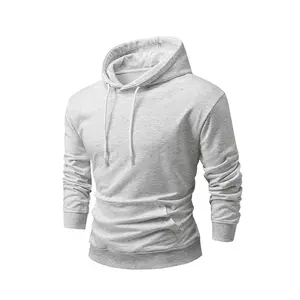 Men's Loose Hoodie Solid Color Casual Sportswear American Street Style Spring Autumn Coat Thin Sweatshirt Multiple
