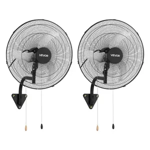 【Spotlight Day】VEVOR Wall Mount Fan, 20 in Wall Mounted Hanging Fan Oscillating, 3-Speed, Long Airflow Distance, Adjustable Rotation Angle, Mechanical Powerful for Industry, Commercial, Garage, Workshop, Gym, 2 Pack
