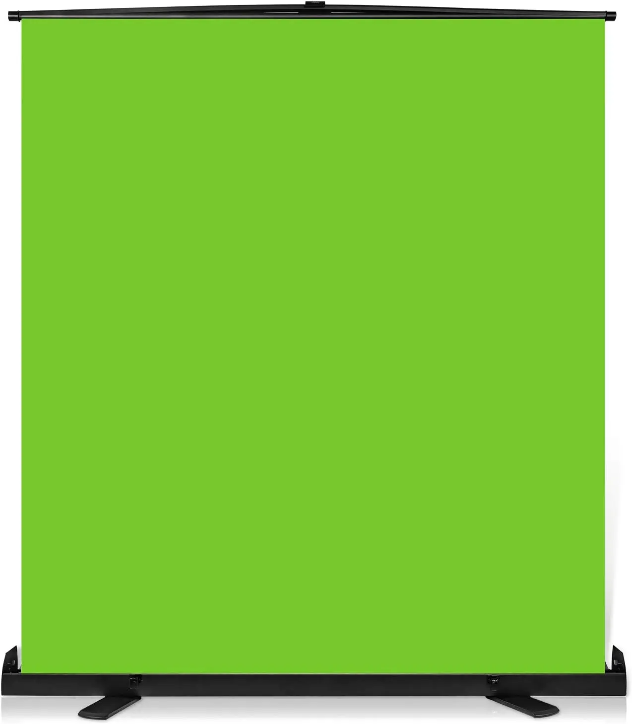 Collapsible Green Screen Backdrop (73.2in x 77.5in/180cm x 196cm) - Polyester Wrinkle-Resistant, Aluminum Frame, Portable Pull-Up Base, Easy-Setup Photography Equipment for Video Studio, Live Gaming