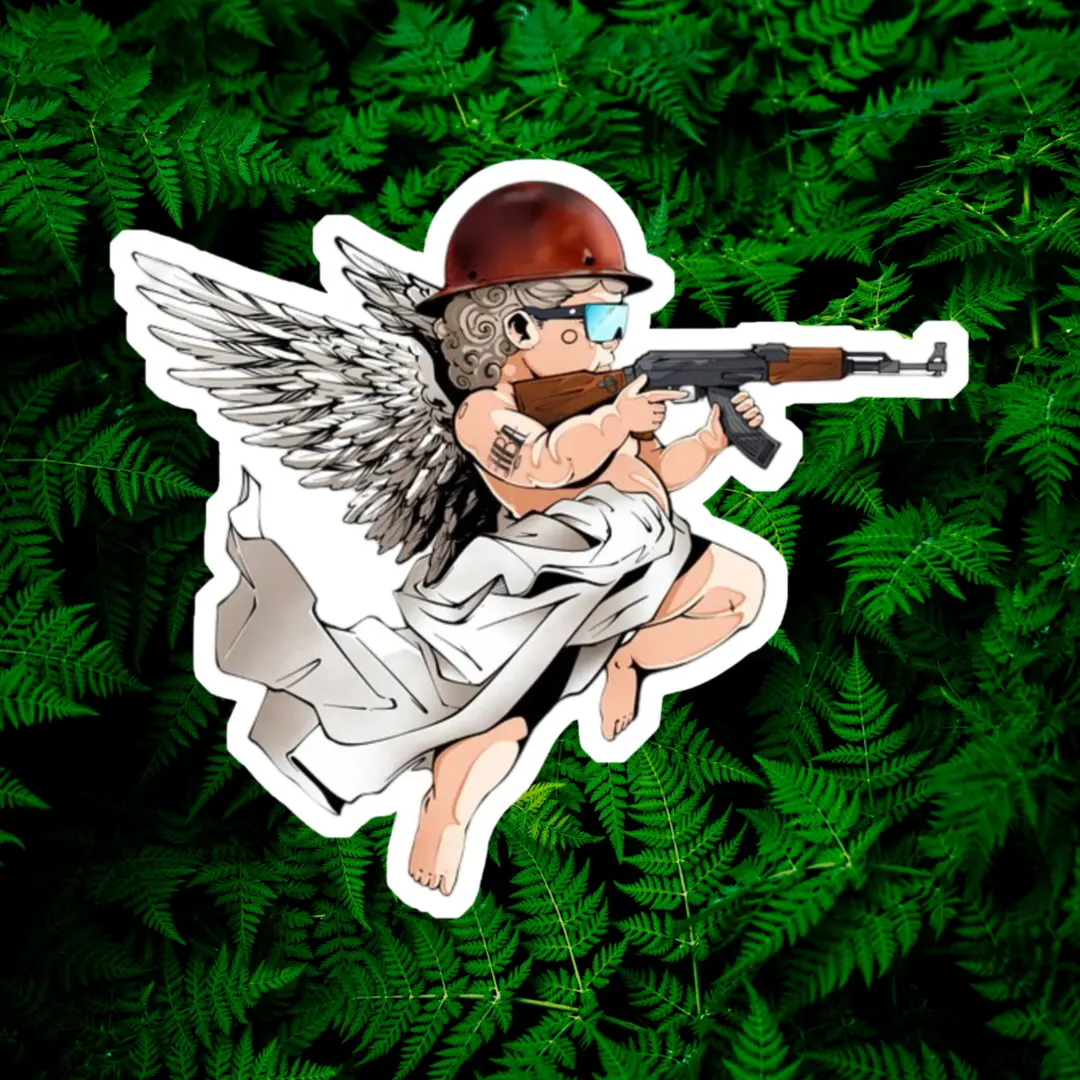 Blue Collar Angel Sticker, LINEMAN Hard Hat Sticker, Blue Collar Stickers, Gift for Electrician, Funny Gift, Decals for Hard Hat- Toolboxes- Helmet.