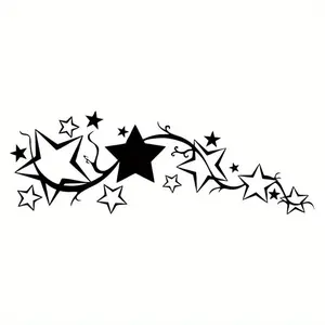 Bright Star Stylish Car Sticker - Premium Self-Adhesive Vinyl Decal with Star Design for Cars Motorcycles Trucks Vehicle Body Decor