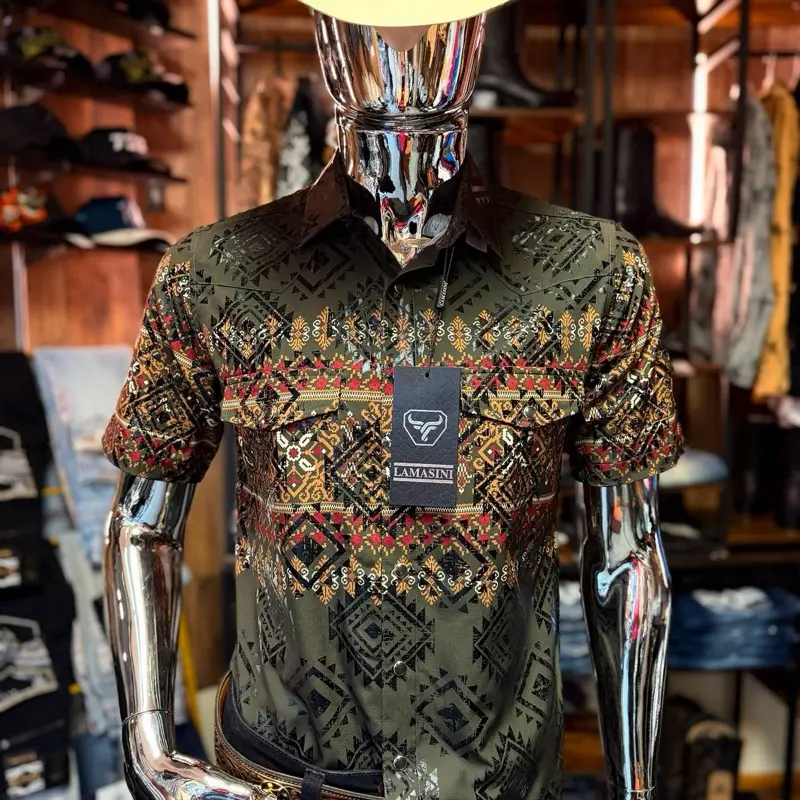 Lamasini Men's Short-Sleeve T-Shirt, Menswear Top for Daily Wear