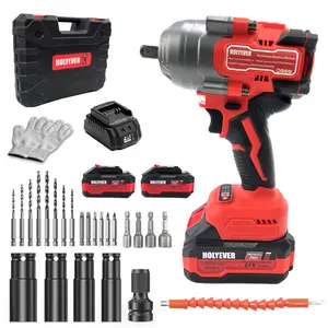 Holyever 1300N·m Brushless Cordless Impact Wrench, 1/2" Heavy Duty Power Tool with 2×6000mAh Makita-Compatible Batteries for Auto Repair, Tire Change, Garage & DIY