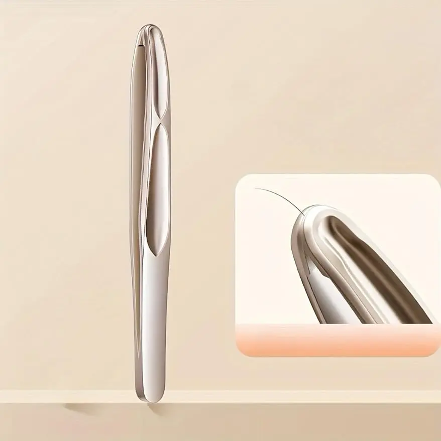 Premium Round-tipped Eyebrow and Facial Hair Removal Tweezers Seamless Grip Precise Trimming of Short Hair Easy Combing of Eyebrows Beard Sideburns