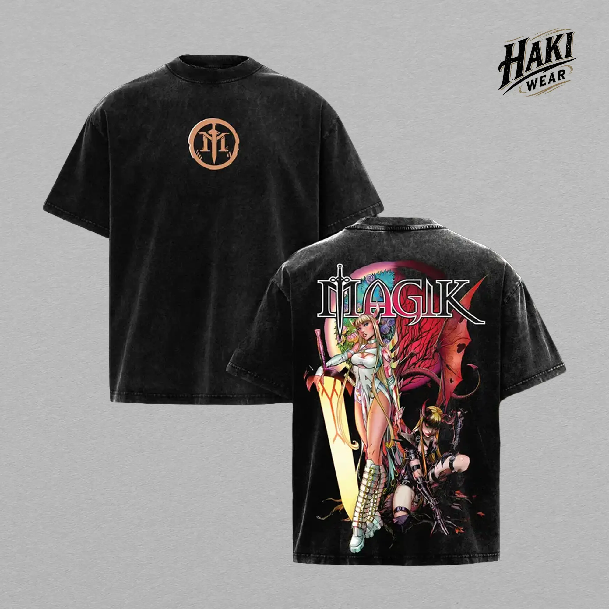 Magik Retro Vintage Limited Edition Magik Comic Wash Tee Comics Sweatshirt T-Shirt TV Show Comics Shirt Menswear Top Clothes Soft Cotton Oversized
