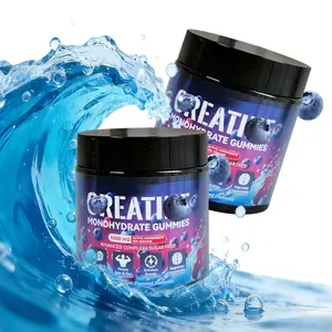 Creatine Monohydrate Gummies | 5000mg per 4 Tablets Blueberry Flavor | Muscle Support & Energy Boost | Fitness Healthcare Optimum Dietary Supplement
