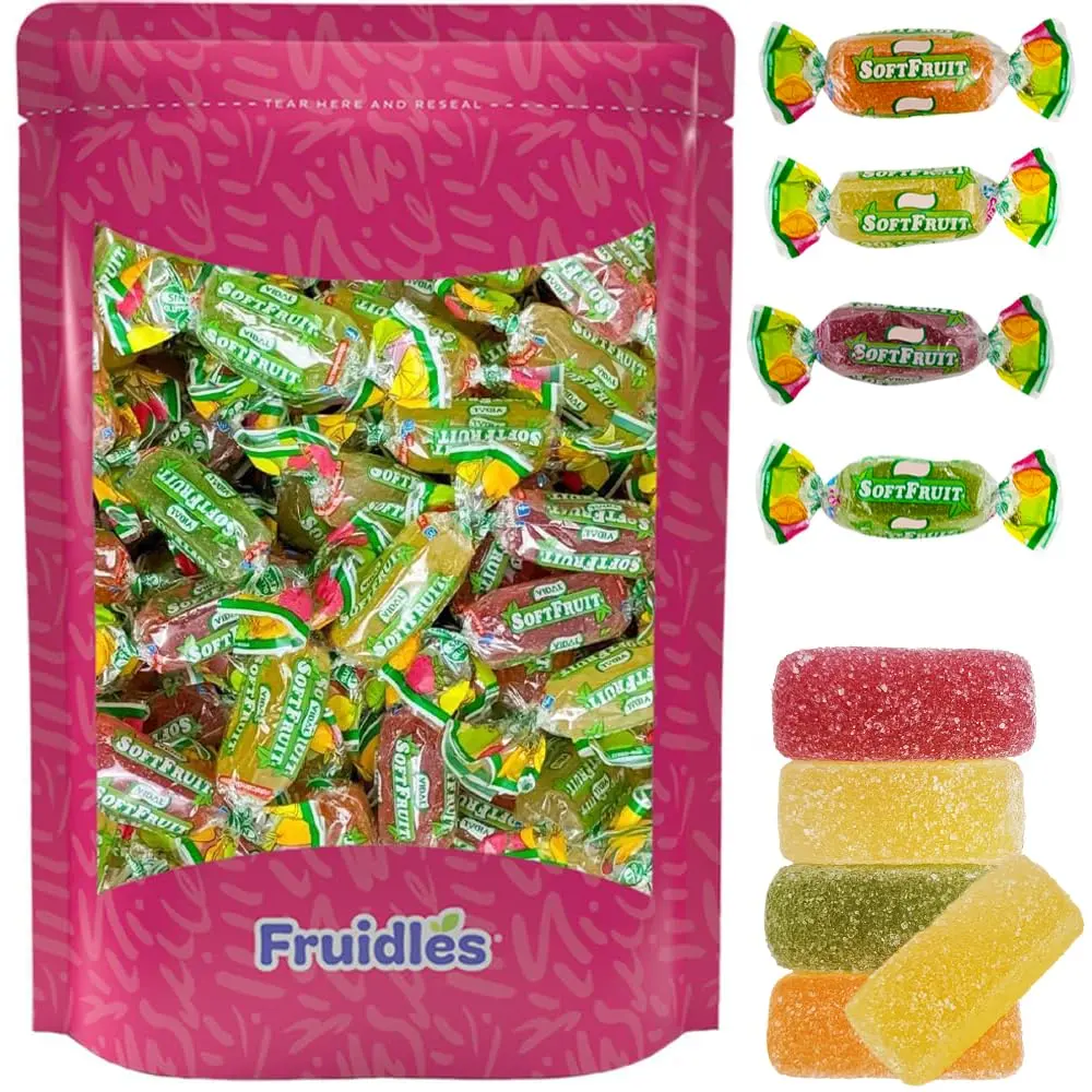 Fruidles Soft Fruit Gummy Candy, Party Favor, With Delicious Assorted Colors & Fruit Flavors (Half-Pound)