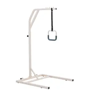 VEVOR Trapeze Bar for Bed Mobility, Height-Adjustable Free Standing Trapeze Bar with 2 Wheels, 300LBS Capacity Bed Pull Up Assist for Elderly Disabled, Ideal for Hospital, Nursing Home Home Care