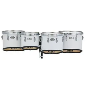 Pearl 10/12/13/14 Championship Maple Marching Tom Set, Sonic Cut w/r Ring, Pure White (PMTM0234/A33)