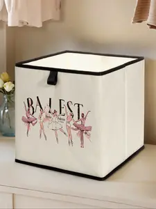 Dancing Girls Print Open Storage Box, Stackable Drawer Organizer, Durable Multi-Functional Design for Home Dorm Room Organization
