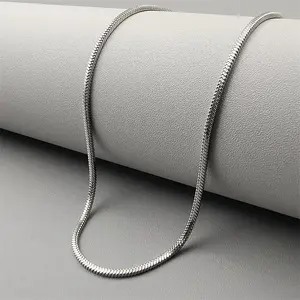 Timeless Silver Snake Chain Necklace, Elegant Minimalist Jewelry for All Occasions
