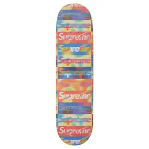 Supreme Distorted Logo Skateboard Deck Yellow
